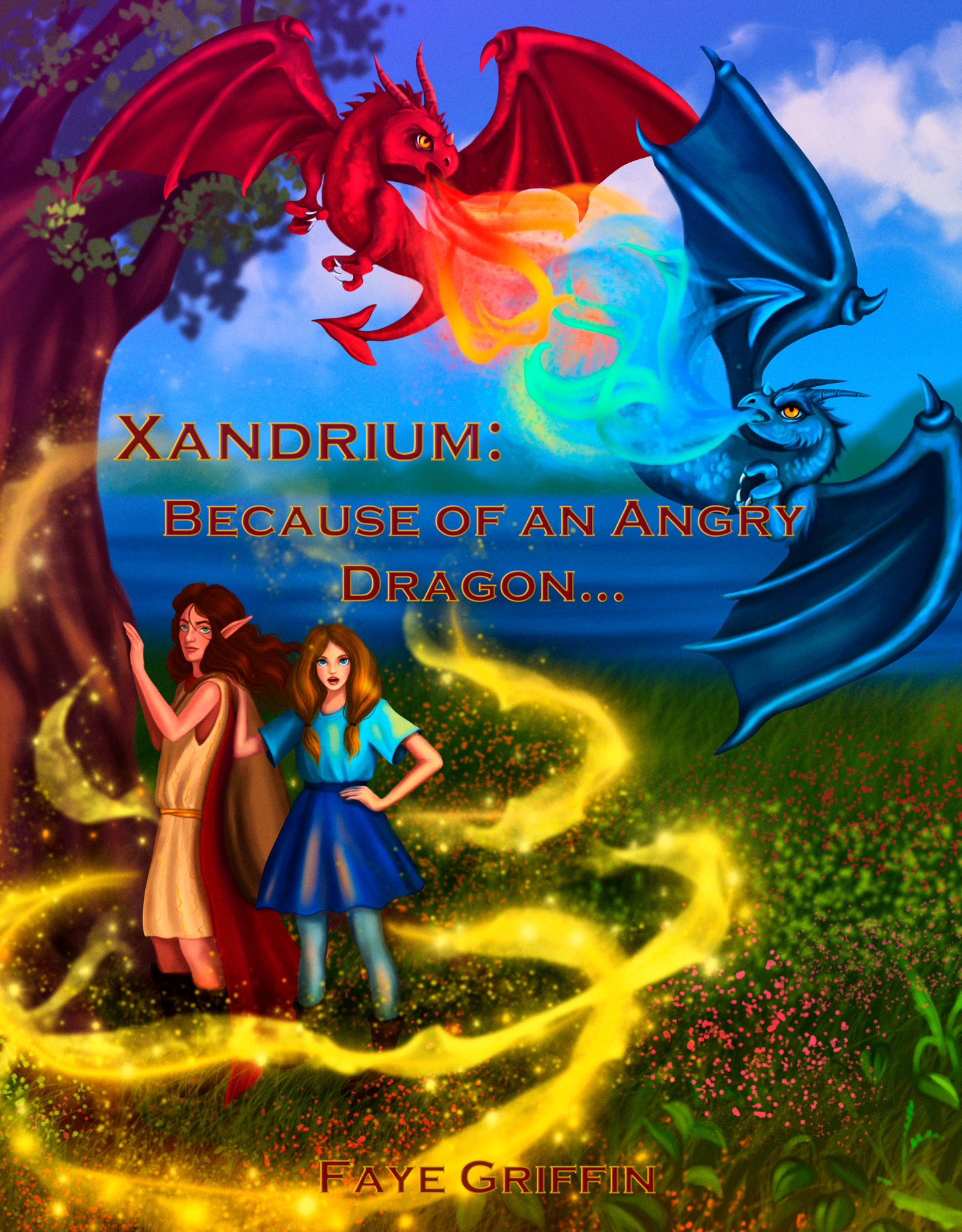 Xandrium Because of an Angry Dragon Front Cover of Book